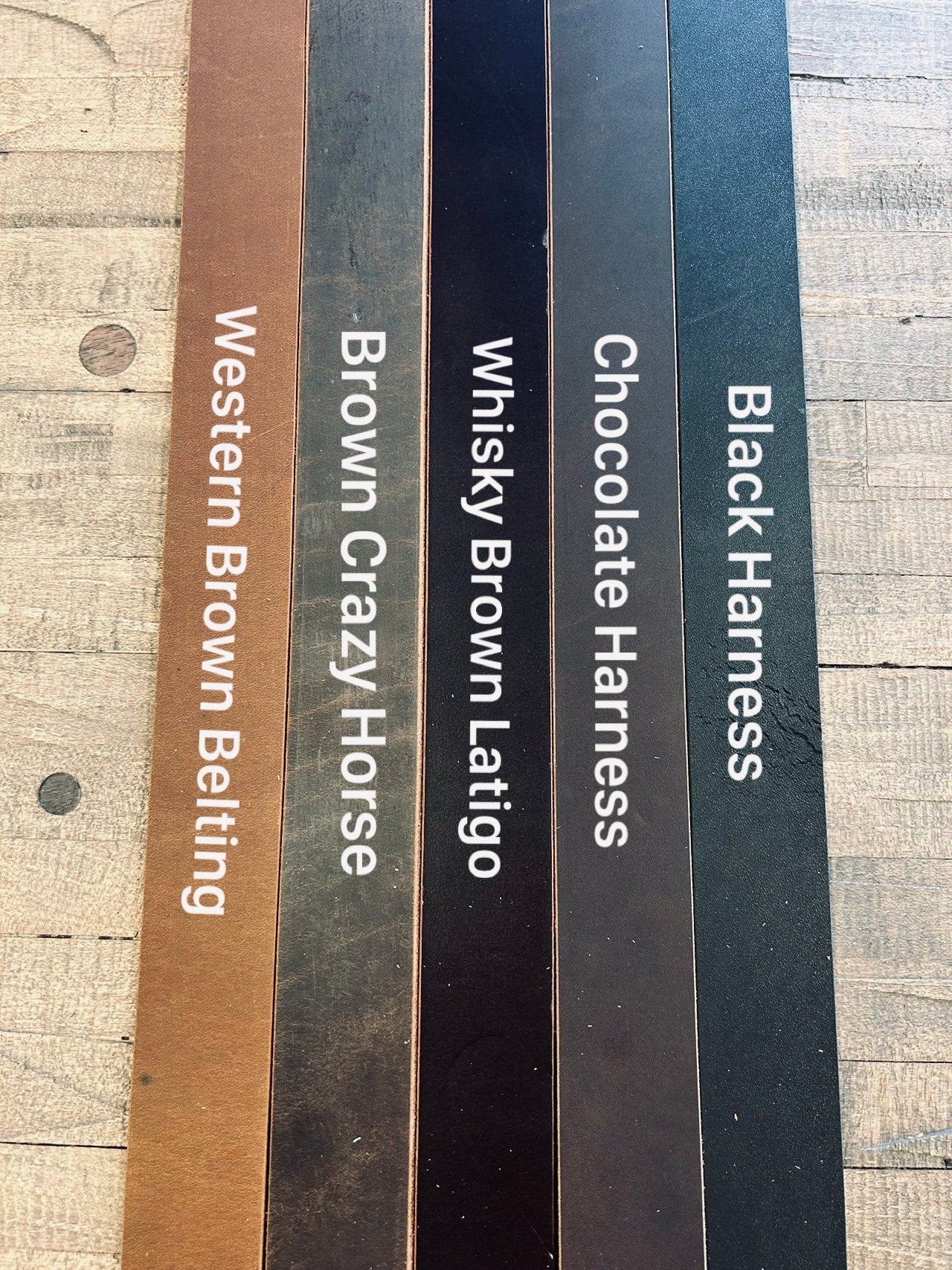 Handmade USA Leather Straps Custom Dog Collars Blanks with Beveled Edges Ready for Belt Making