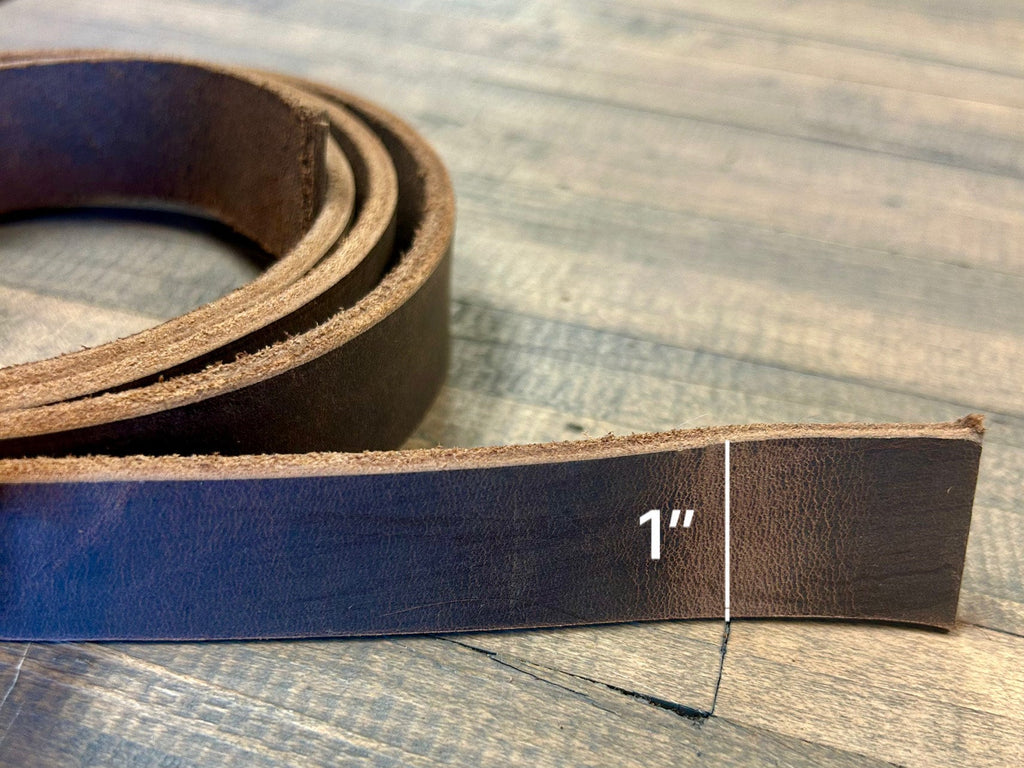 Handmade USA Leather Straps Custom Dog Collars Blanks with Beveled Edges Ready for Belt Making