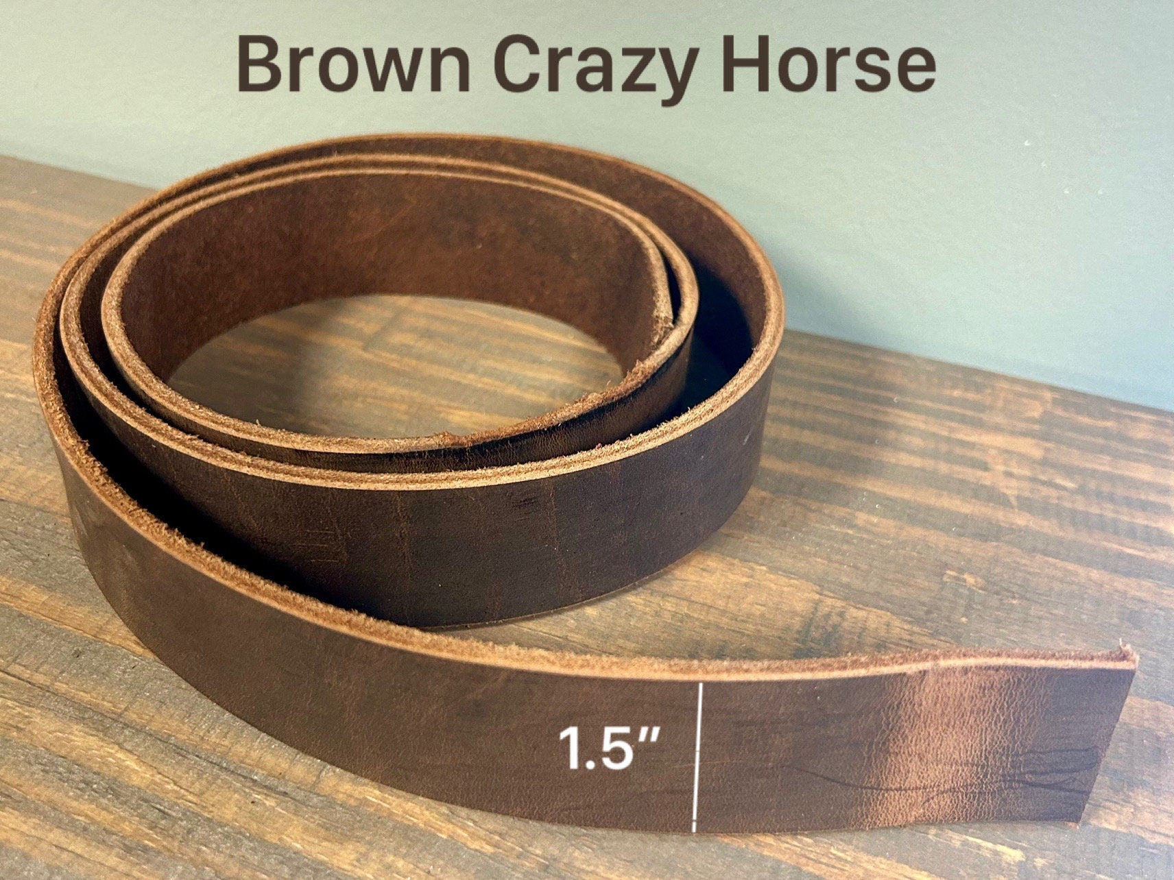 Handmade USA Leather Straps Custom Dog Collars Blanks with Beveled Edges Ready for Belt Making