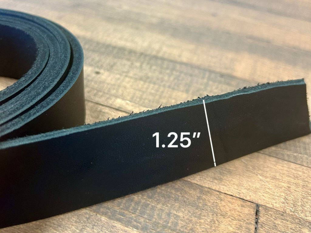Handmade USA Leather Straps Custom Blanks with Beveled Edges Ready for Belt Making, Collars and Craft Supplies
