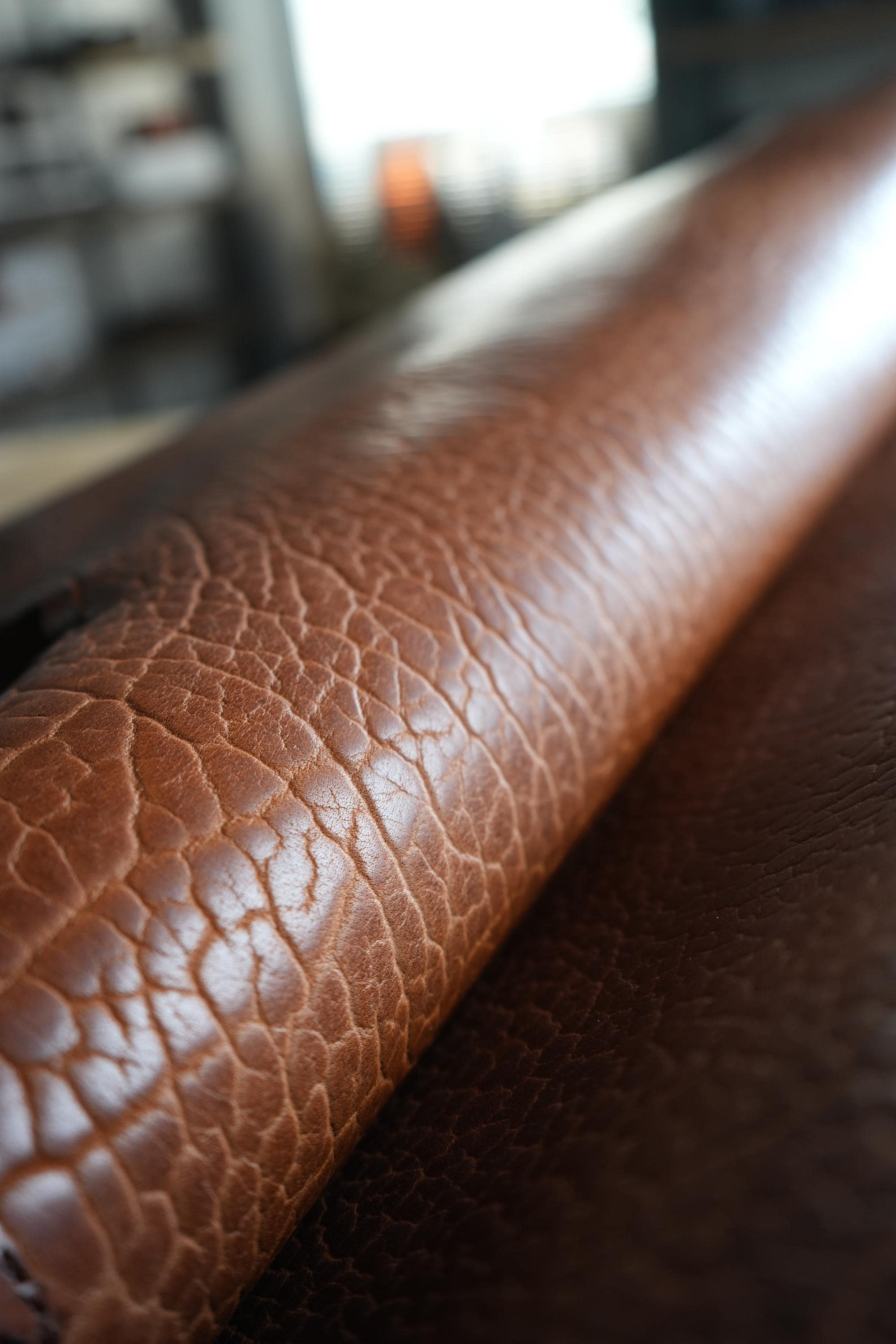 Shrunken Peanut Bison Leather American Made Distressed Rustic Hide DIY Tooling Leather Wallet Panel Craft Supply Craftsman