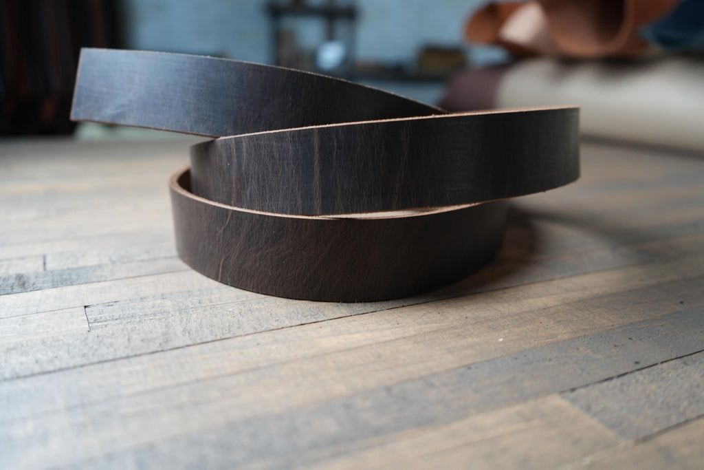 Handmade USA Leather Straps Custom Dog Collars Blanks with Beveled Edges Ready for Belt Making