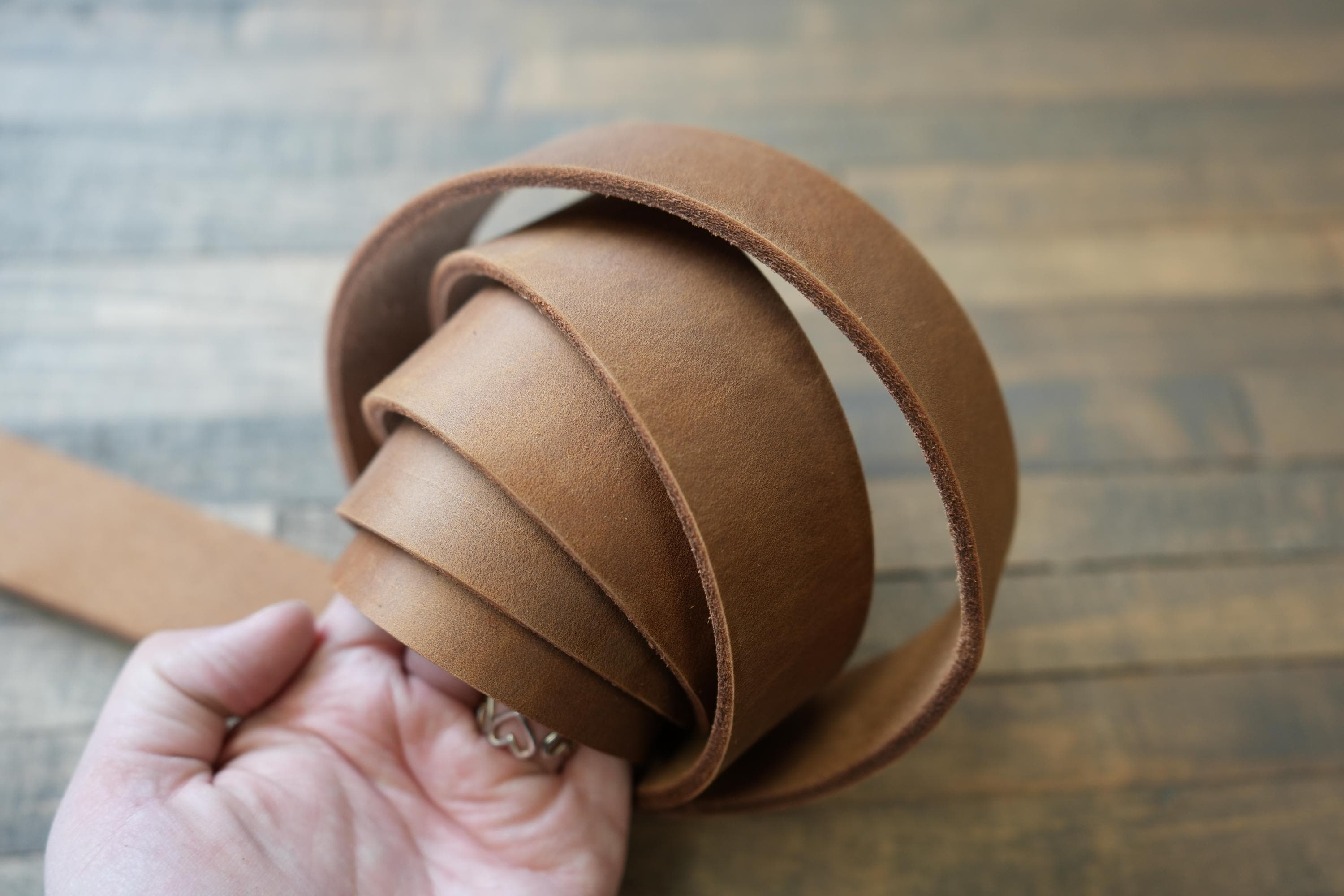 Custom Leather Dog Collar Handmade USA  Fanny Pack Guitar Strap Belt Purse Straps Leather Blanks with Beveled Edges Ready for Belt Making