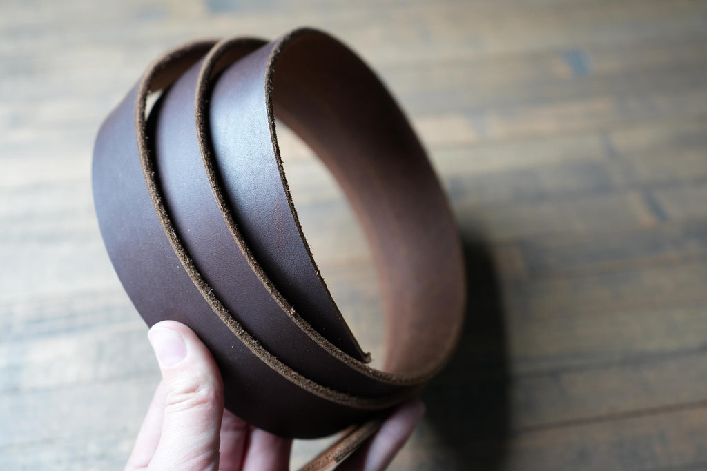 Leather Dog Collar Handmade USA Crossbody Custom Belt Straps Leather Blanks Craft Supplies with Beveled Edges Ready for Belt Making