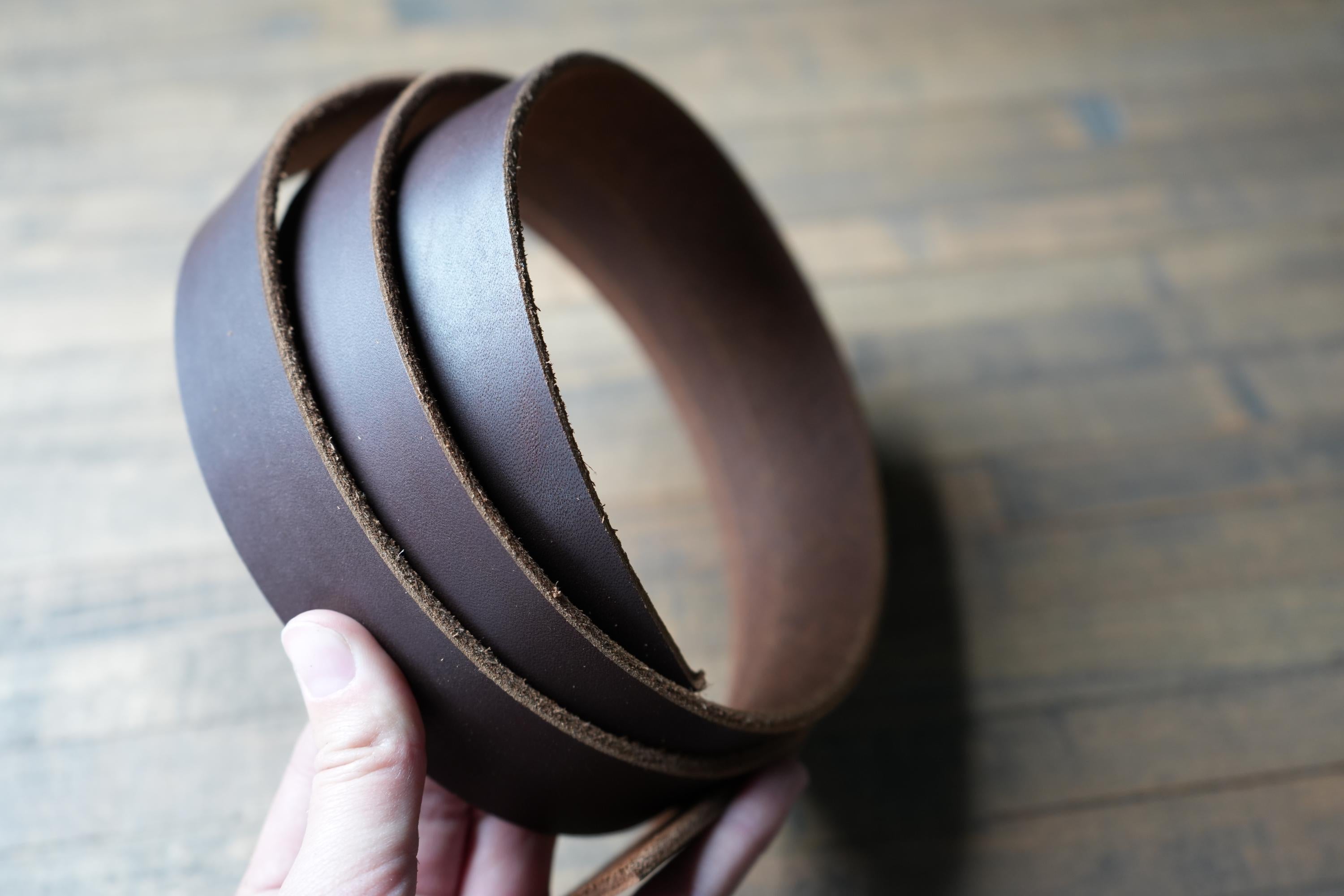 Leather Dog Collar Handmade USA Crossbody Custom Belt Straps Leather Blanks Craft Supplies with Beveled Edges Ready for Belt Making