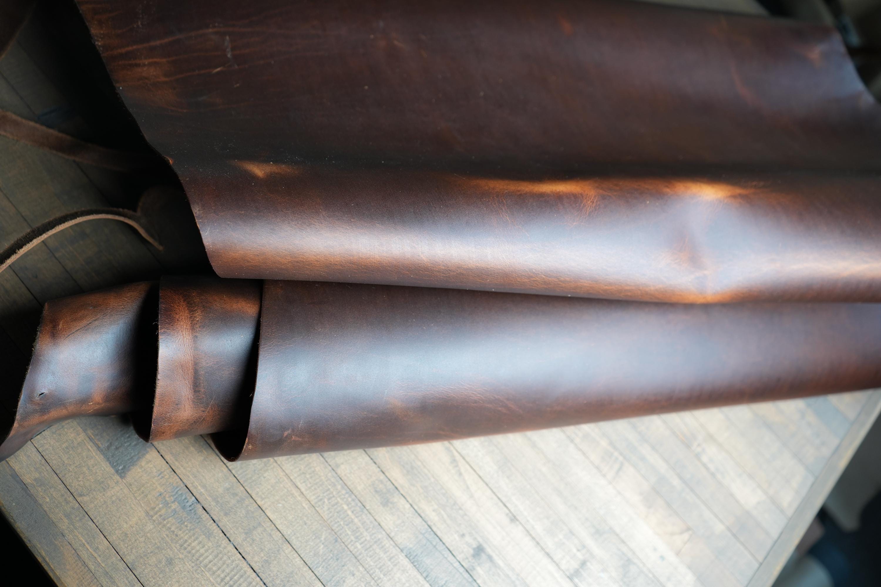 American Buffed Steer Leather Hides Pull Up Leather Supplies Premium Leather Hides for Craftsmen tooling Belts leather Bags & DIY