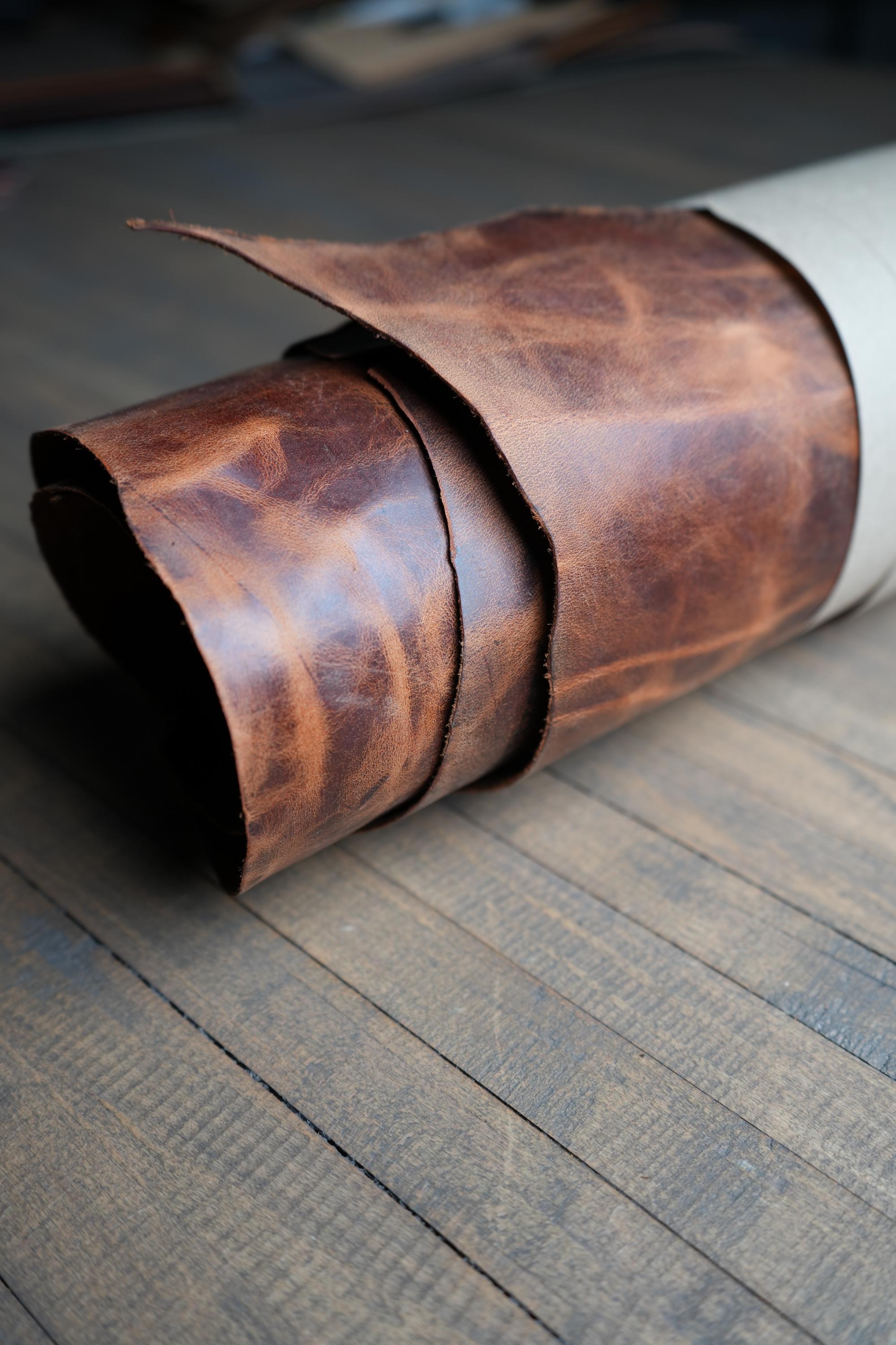 USA Buffed Steer Leather Pull Up Leather Hides Premium Leather Panels Tooling Leather Supplies Belt Bag Wallet DIY Craft Materials