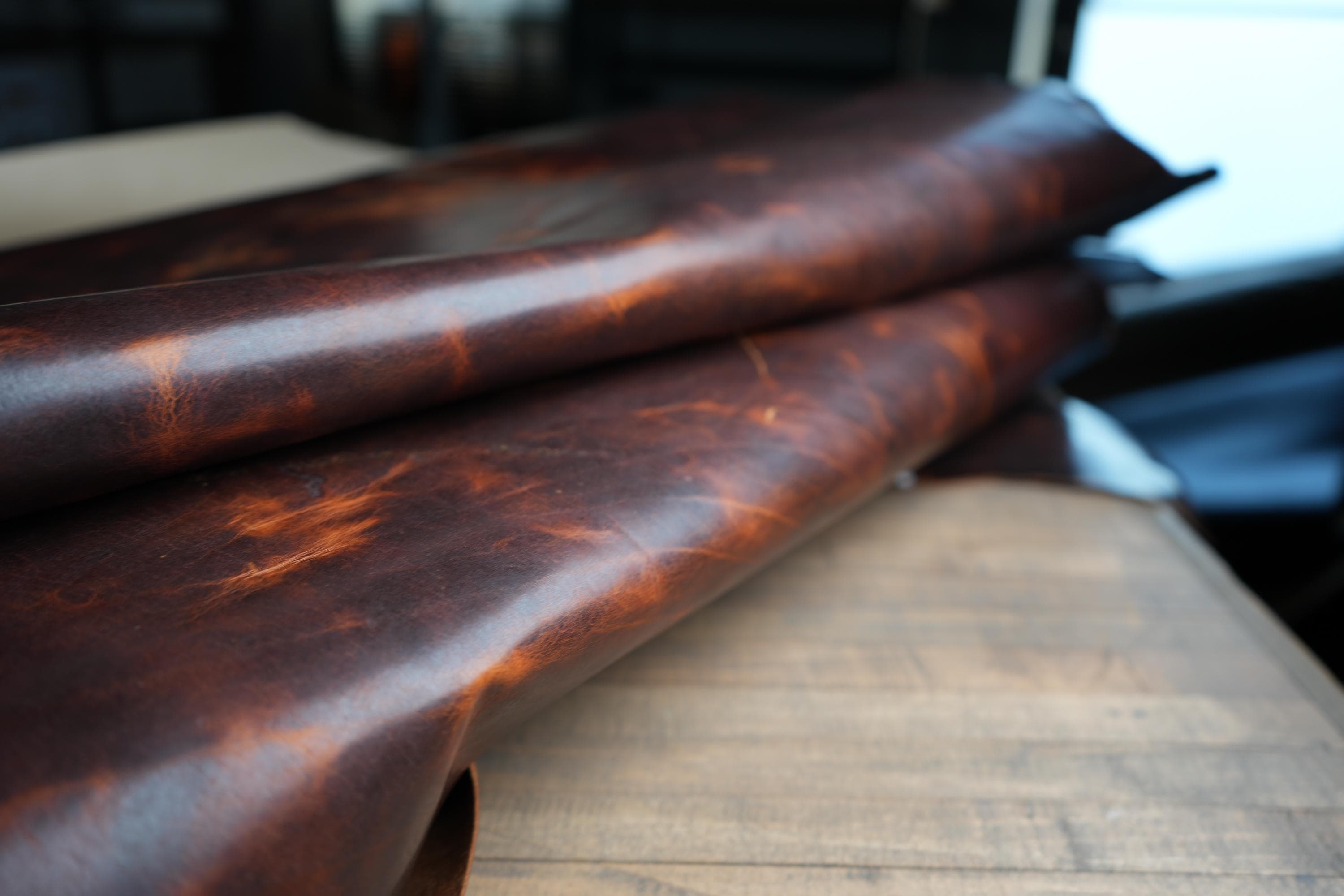 Full Grain Bison Leather USA Made Leather Panels Bison Leather Hides Belt Wallet Craft DIY Supplies Premium Leather for Makers