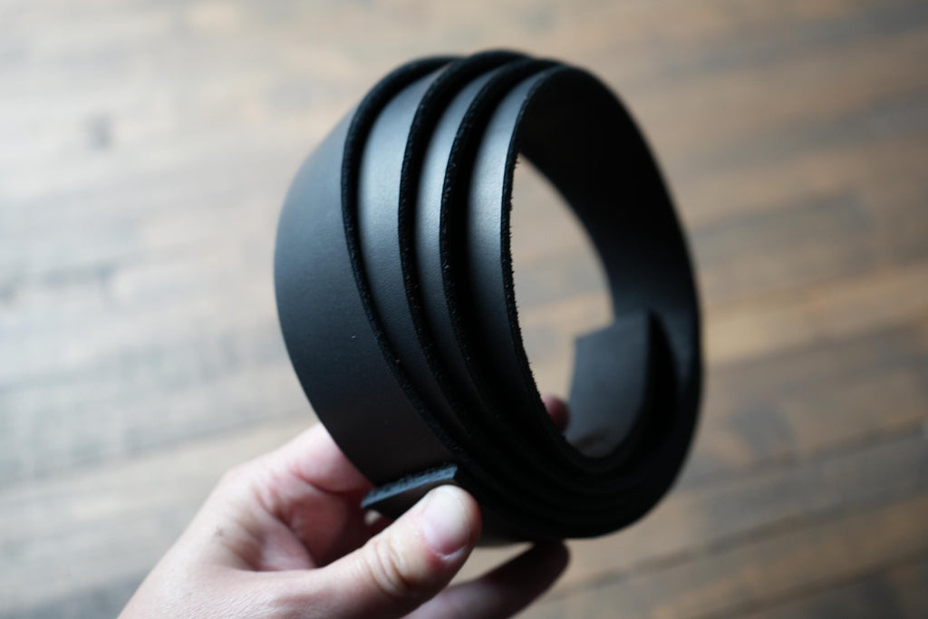 Handmade USA Leather Straps Custom Blanks with Beveled Edges Ready for Belt Making, Collars and Craft Supplies