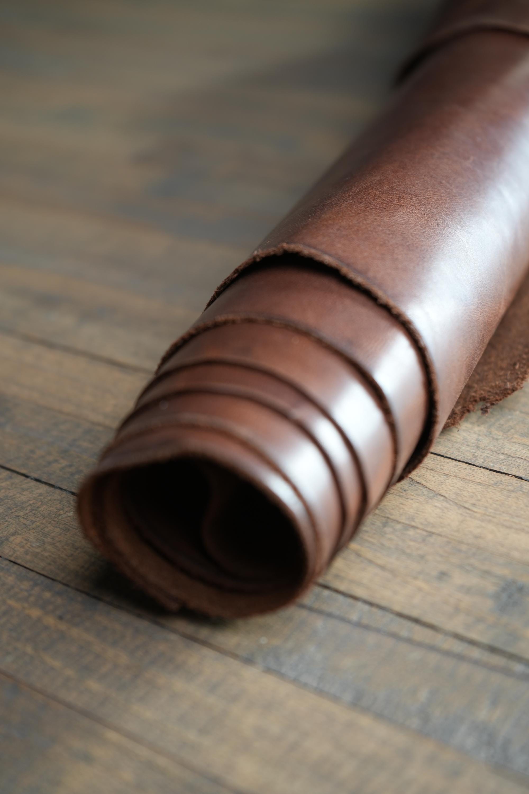 Full-Grain American Steer Leather Belt Straps Leather USA Craft Supplies Natural Wax Leather Material for Makers Tooling Belts Supplies