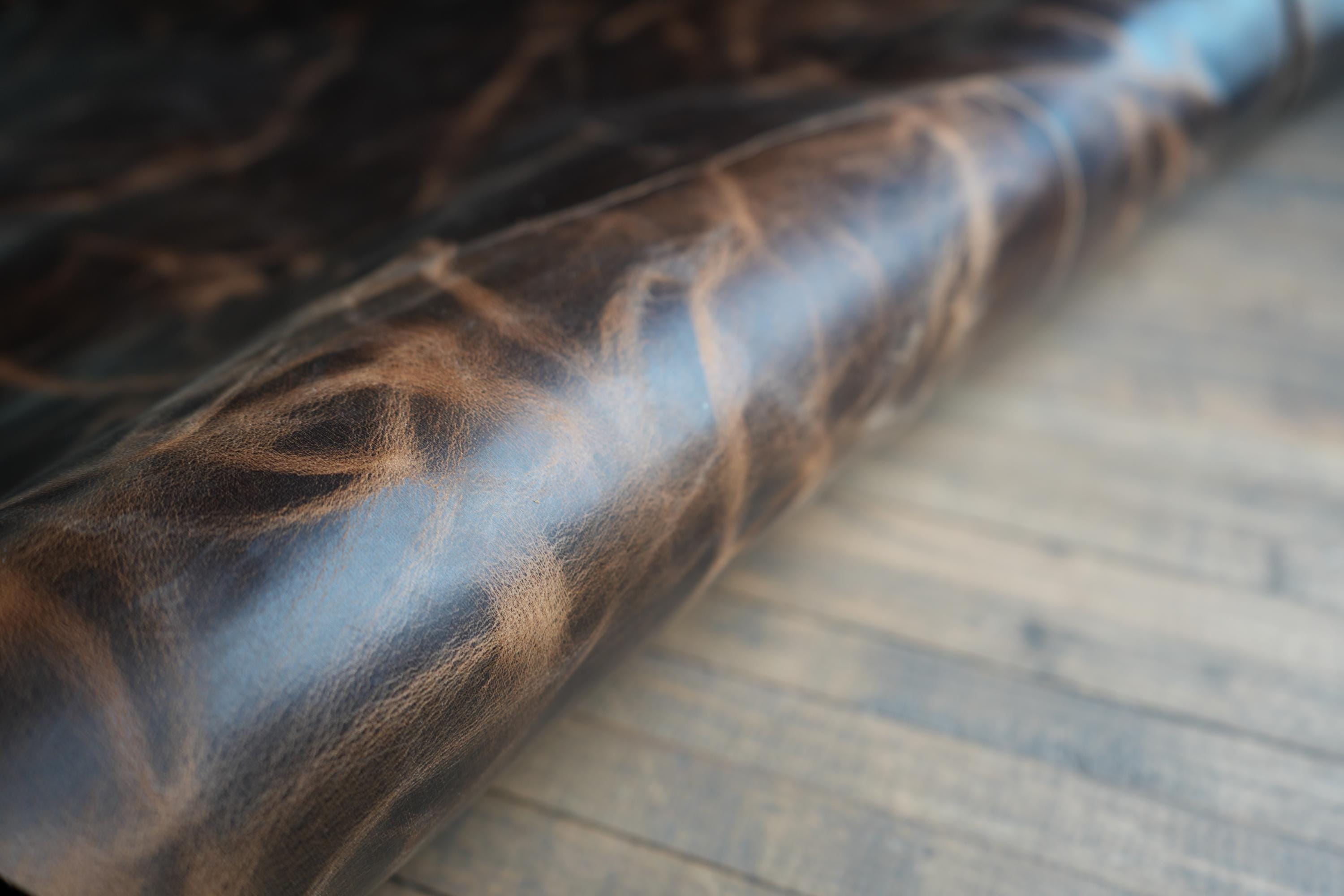 USA Buffed Steer Leather Pull Up Leather Hides Premium Leather Panels Tooling Leather Supplies Belt Bag Wallet DIY Craft Materials